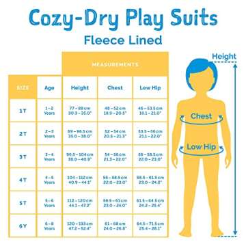 JAN & JUL Rain Suit for Baby Girls and Boys, Waterproof Coverall (Cozy-Dry: Yellow, Size: 2 Years)