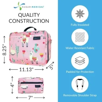 Sugar Medical Diabetes Travel Bag for Insulated Care Supplies