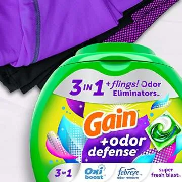 Gain Flings Laundry Pods - 3-in-1 Odor Defense Solution