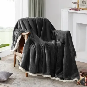 Soft and Warm BEAUTEX Sherpa Fleece Throw Blanket