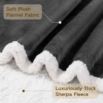 Soft and Warm BEAUTEX Sherpa Fleece Throw Blanket