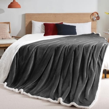Soft and Warm BEAUTEX Sherpa Fleece Throw Blanket