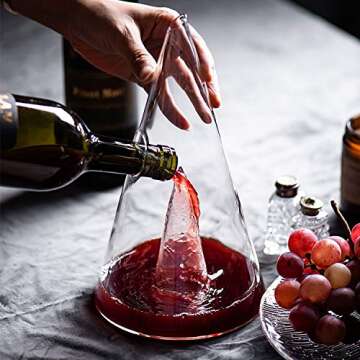 Le Sens Amazing Home Crown Wine Decanter, Crystal Glass Tower Red Wine Carafe, Wine Gift, Wine Accessories,Gift Box Wrapped