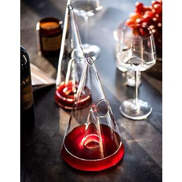 Le Sens Amazing Home Crown Wine Decanter, Crystal Glass Tower Red Wine Carafe, Wine Gift, Wine Accessories,Gift Box Wrapped