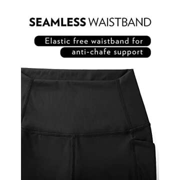 CRZ YOGA Women's Naked Feeling Biker Shorts with Pockets 8'' - High Waisted Yoga Gym Workout Spandex Black Small