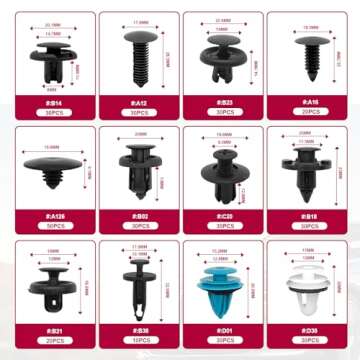 801 PCS Car Retainer Clips Kit for Easy Vehicle Repairs