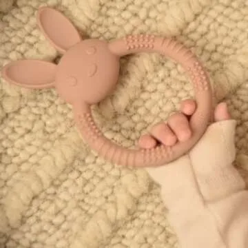 Silicone Baby Bunny Teething Toys for Newborns - Safe Relief