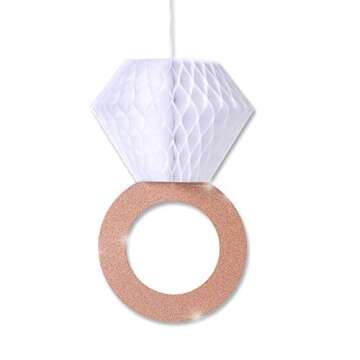 Engagement Party Decorations, Bridal Shower Supplies, Honeycomb Ring Hanging Decorations, Rose Gold ...