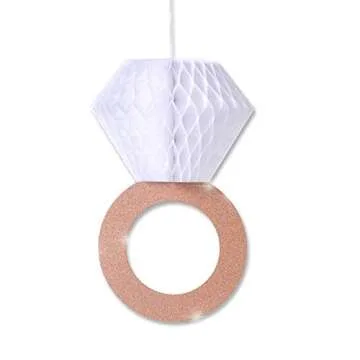Engagement Party Decorations, Bridal Shower Supplies, Honeycomb Ring Hanging Decorations, Rose Gold ...
