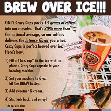 Crazy Cups Flavored Decaf Coffee Single Serve Cups For Keurig K Cup Brewer Variety Pack Sampler, 20 ...