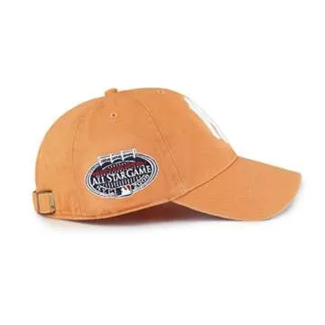 '47 New York Yankees Cooperstown Double Under Clean Up Dad Hat Baseball Cap - Mango/All Star Game Side Patch, One Size