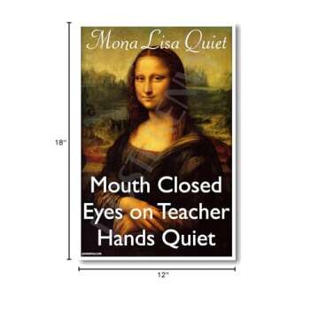 Mona Lisa Quiet Classroom Motivational Poster - Engaging Decor