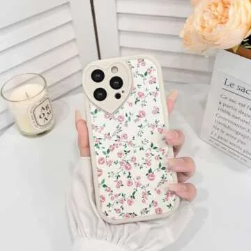 Lovmooful iPhone 15 Pro Case Cute Flower Design