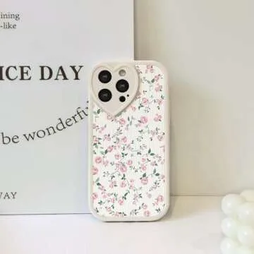 Lovmooful iPhone 15 Pro Case Cute Flower Design