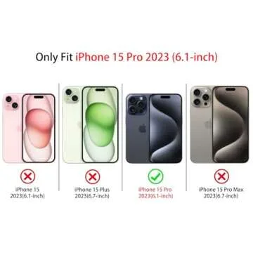 Lovmooful iPhone 15 Pro Case Cute Flower Design