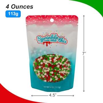 Christmas Sprinkles - Holiday Sprinkles For Baking And Decorating - A Variety Of Bulk Sprinkles Sure...