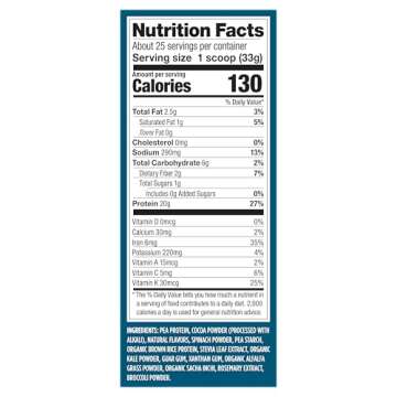 Vega Protein & Greens Powder, Chocolate, 28.7 Ounce