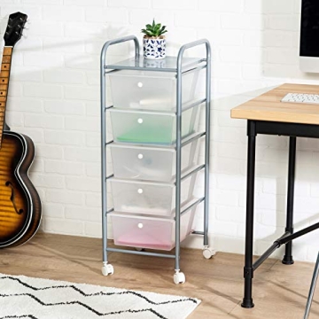 Honey-Can-Do 5-Drawer Rolling Storage Cart for Organization
