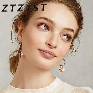 ZTZTST 24Pcs Press on Nails Short, Nude Square Fake Full Cover with Glitter Design Glossy Glue Artificial Coffin False Supplies Charms Acrylic Decoration for Women Daily Nail Art