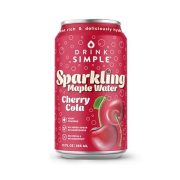 Drink Simple Sparkling Cherry Cola Maple Water - Electrolyte Hydration Drink with Natural Prebiotics...