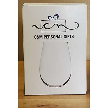 C & M Personal Gifts A Wise Woman Once Said "F*ck this sh*t" Stemless Wine Glass (1 Piece) 17 Ounces, Gag Gifts for Women, Funny Christmas gift, Amazing Laser Engraved tumbler for Ladies, Made in USA