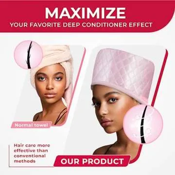 SISWOW Thermal Steamer Cap for Great Deep Conditioning With 10-level Heat for Natural Black Hair