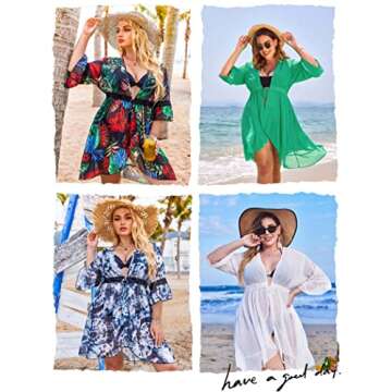 Plus Size Swimsuit Cover Up | IN'VOLAND Kimono for Women