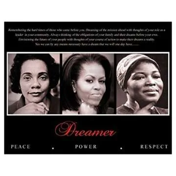 Dreamer (Trio): Peace, Power, Respect Art Poster Print - Shabazz, King, Obama