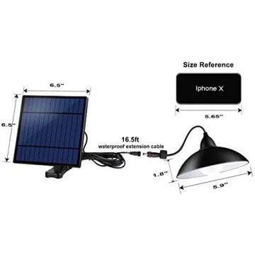 Bemexred Solar Lights Outdoor/Indoor,Remote Control Solar Powered Pendant Lights IP65 Waterproof,Auto On/Off Hanging Shed Lamp Dusk to Dawn for Barn Gazebo Storage Room Balcony Chicken Coop