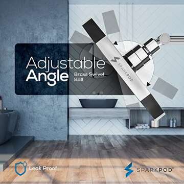 SparkPod High Pressure Rain Shower Head - Easy Install & Clean