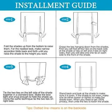 H.VERSAILTEX Blackouts Curtain for Windows - Tie Up Curtains and Valances Set Roman Balloon Blind Rod Pocket Short Curtain for Kitchen/Bathroom/Bay Bluish Gray 42W x 63L (Set of 1 Panel)