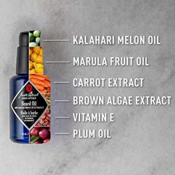 Jack Black Beard Oil for Men - Mens Beard Oil, Leave In Beard Conditioner for Men, Beard Softener for Men, Mens Beard Care Products, Mustache Oil, Mens Gifts, Beard Gifts for Men