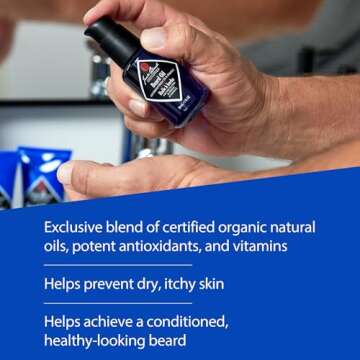 Jack Black Beard Oil for Men - Mens Beard Oil, Leave In Beard Conditioner for Men, Beard Softener for Men, Mens Beard Care Products, Mustache Oil, Mens Gifts, Beard Gifts for Men
