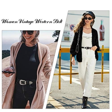 WHIPPY Western Belts for Women Stylish Vintage Design