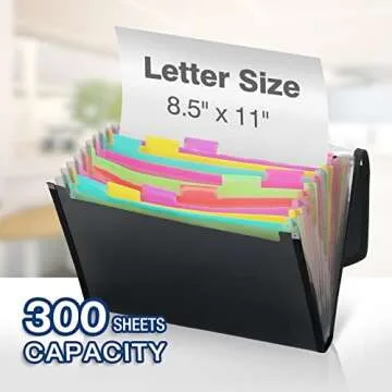 H4D 13 Pocket Accordion File Keeper for Documents