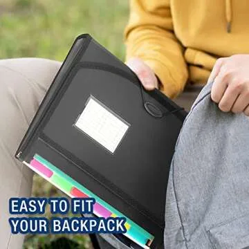 H4D 13 Pocket Accordion File Keeper for Documents