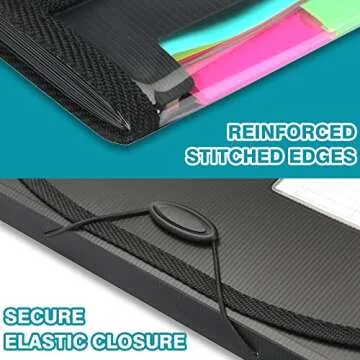 H4D 13 Pocket Accordion File Keeper for Documents