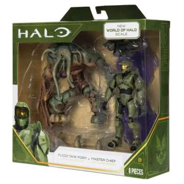 HALO 4" “World of HALO” Two Figure Pack – Master Chief vs. Flood Tank Form & Infection Forms