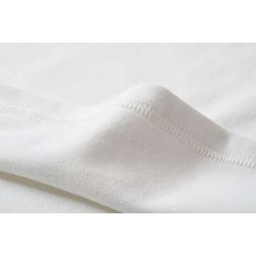 HieasyFit Women's Cotton Turtleneck Top Basic Layering Thermal Underwear Ivory M