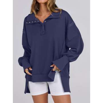 ANRABESS Women's Oversized Sweatshirt for Fall Fashion