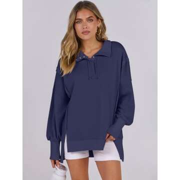 ANRABESS Women's Oversized Sweatshirt for Fall Fashion