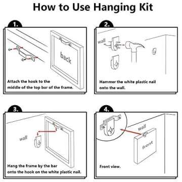 JESC Wall Decor Star Poster Wall Art Natural Wood Handmade Solid Wood Inner Frame Lightweight and Easy to Put Up (W) 40''x22'' (H)