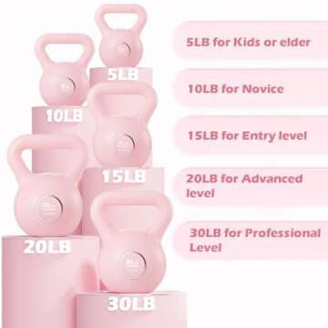 KHTO Kettlebells Fitness Exercise-Pink Strength Training Kettlebell Sets