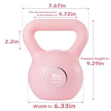 KHTO 10LB Kettlebell for Effective Home Workouts