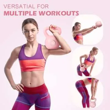 KHTO 10LB Kettlebell for Effective Home Workouts