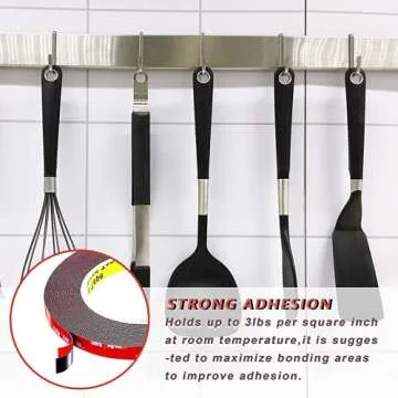 LAPANDA Double Sided Tape, Waterproof Heavy Duty Foam Tape, 36.5FT Length, 0.4 Inch Width for Car, H...