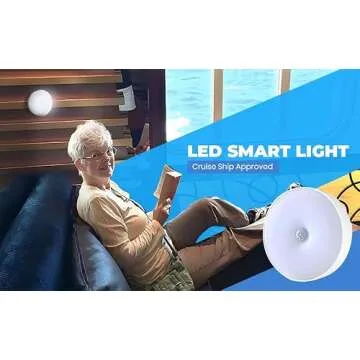 Ship-EEZ Cruise Ship Approved Magnetic Nightlight for Stateroom Walls and Ceilings