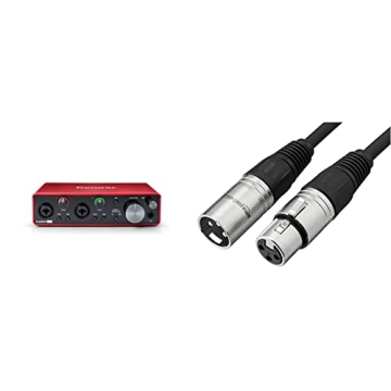 Focusrite Scarlett 2i2 USB Interface with XLR Microphone Cable