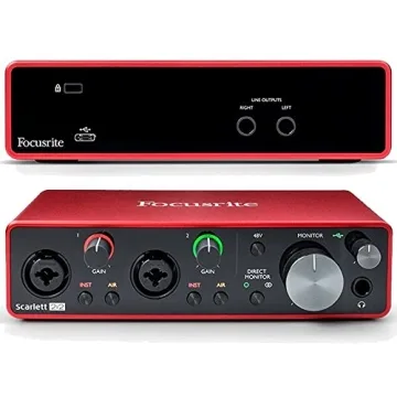 Focusrite Scarlett 2i2 USB Interface with XLR Microphone Cable