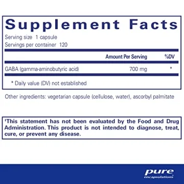 Pure Encapsulations GABA Supplement for Stress & Sleep Support
